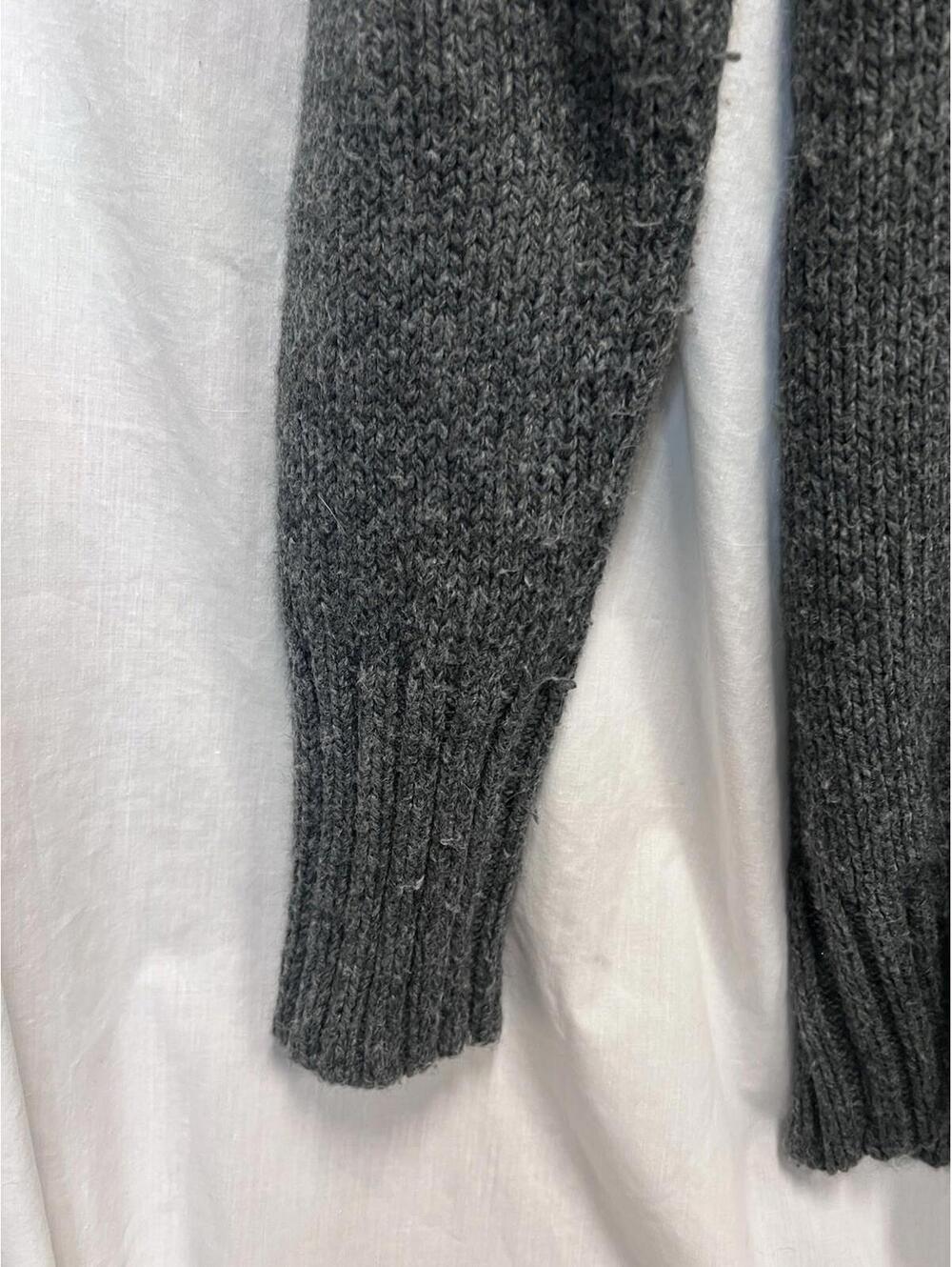 Aerie Womens Nordic Fisherman Cardigan Sweater Knit Grandpa Vintage Winter MED - Picture 5 of 9